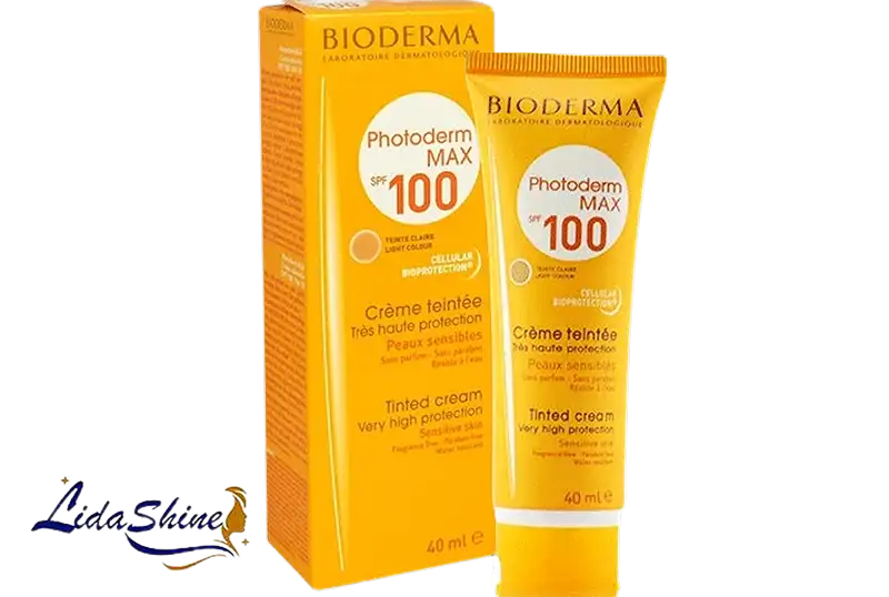 بایودرما کرم ضد آفتاب رنگی SPF 100 مدل FOTODERM MAX مناسب پوست حساس 