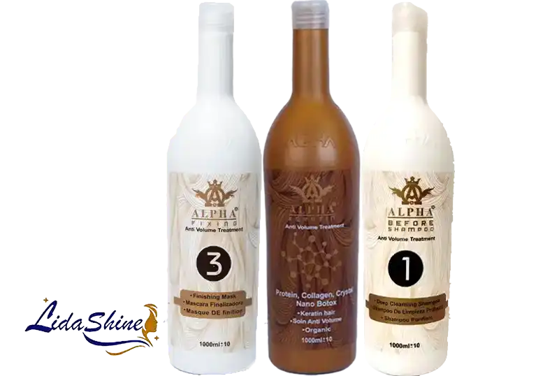 پک کوکتل انواع مو آلفا مدل قهوه حجم 3000 میلی لیتر